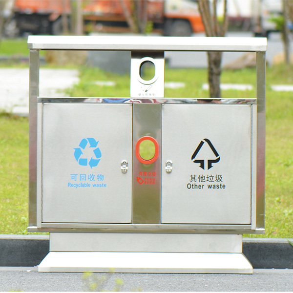 分类环保垃圾筒（不锈钢型）